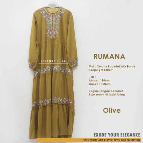 Rumana-001 Gamis Cerutty Babydoll Bordir